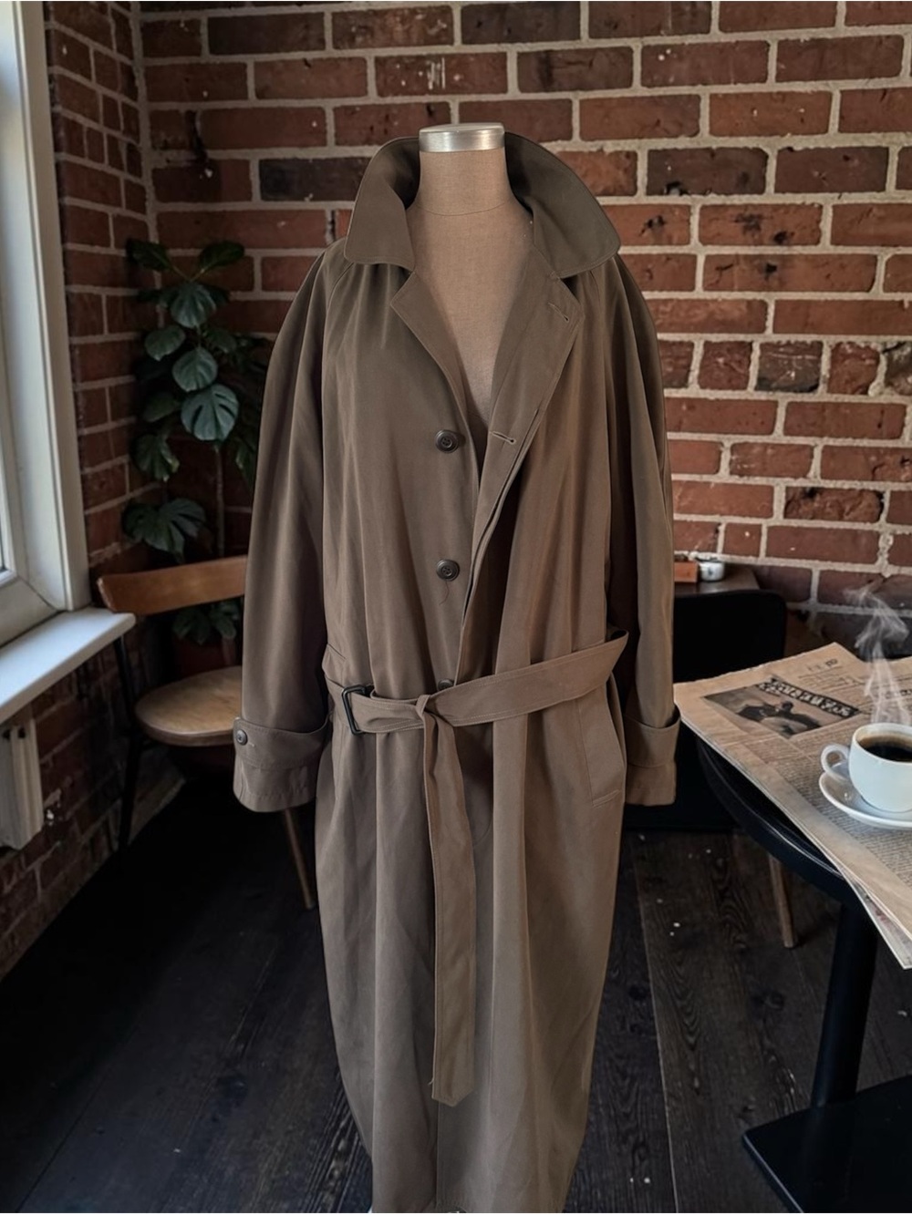 Classic Brown Trench Coat - Timeless Men's Outerwear